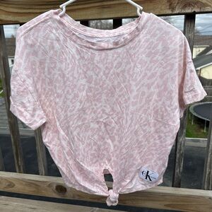Calvin Klein Light Pink Animal Print Tee